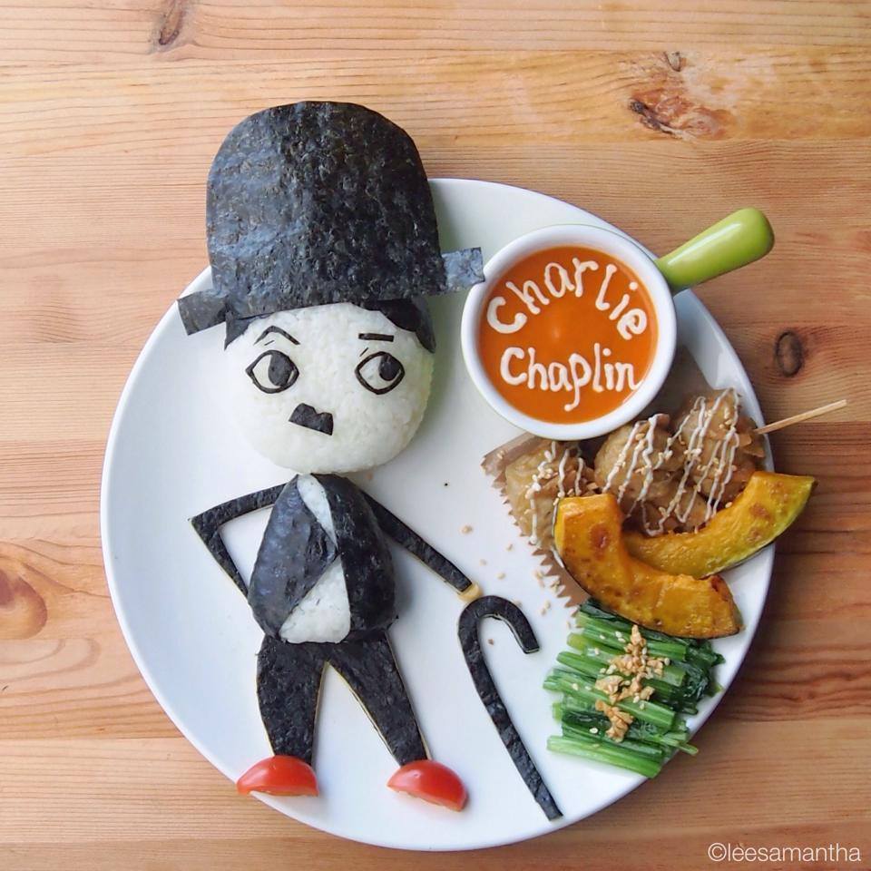 Food Art Charlie Chaplin Lee Samantha